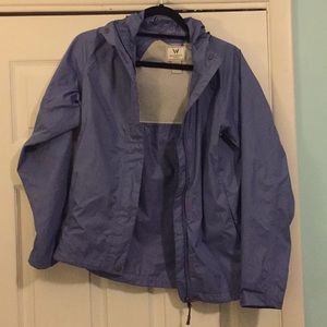 White Sierra blue rain jacket